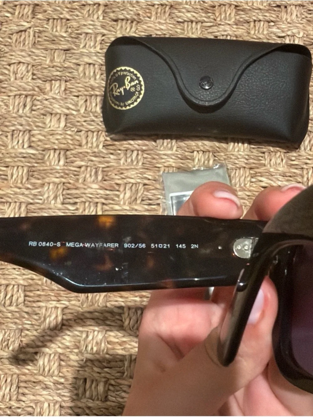 Ray-Ban Black Women’s Wayfarer Sunglasses with Case- ASAP Rocky Glasses